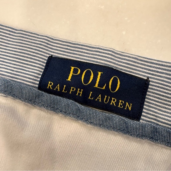 Polo Ralph Lauren Mens Shorts Sz 35 Blue Chino Pony All Over Print - Picture 6 of 13